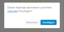 Vorschaubild Kalender abonnieren bestätigen