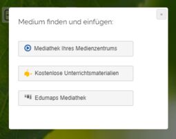 Vorschaubild Auswahl zum Dialog <br>„Medium finden und einfügen“