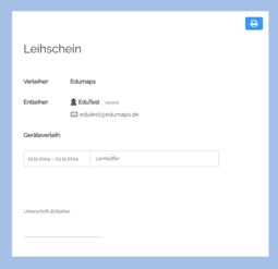 Vorschaubild Leihschein zum Ausdrucken