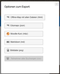 Vorschaubild Optionen zum Export von Maps