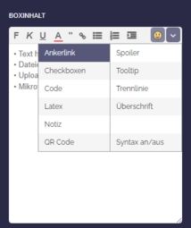 Vorschaubild Ankerlink im Dropdown des Box-Editors