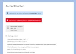 Vorschaubild Seite: Account löschen