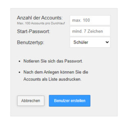 Vorschaubild 1. Accounts erstellen ohne Namen/E-Mails