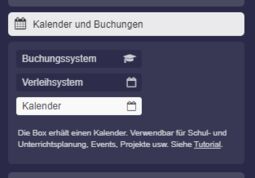 Vorschaubild Kalender-Option in den Box-Einstellungen