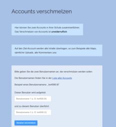 Vorschaubild Seite: Accounts verschmelzen