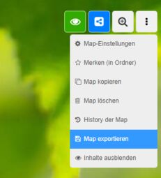 Vorschaubild Map-Menü mit „Map exportieren“