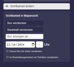 Vorschaubild Option „Box anzeigen ab“