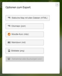 Vorschaubild Optionen zum Export von Maps