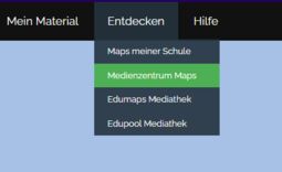 Vorschaubild „Medienzentrum Maps“ im Hauptmenü