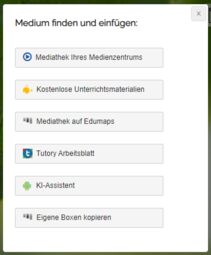 Vorschaubild Dialog „Medium finden und einfügen“