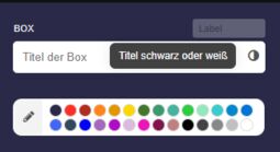 Vorschaubild Farbe des Boxtitels (schwarz/weiß)