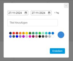 Vorschaubild Termin hinzufügen (Monatsansicht)