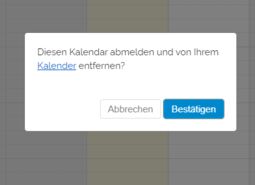 Vorschaubild Kalender abmelden bestätigen