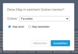 Vorschaubild Ordner-Auswahl zum Speichern der Map