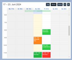 Vorschaubild Bespiel eines Benutzerkalenders