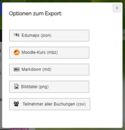 Vorschaubild Optionen zum Export von Maps